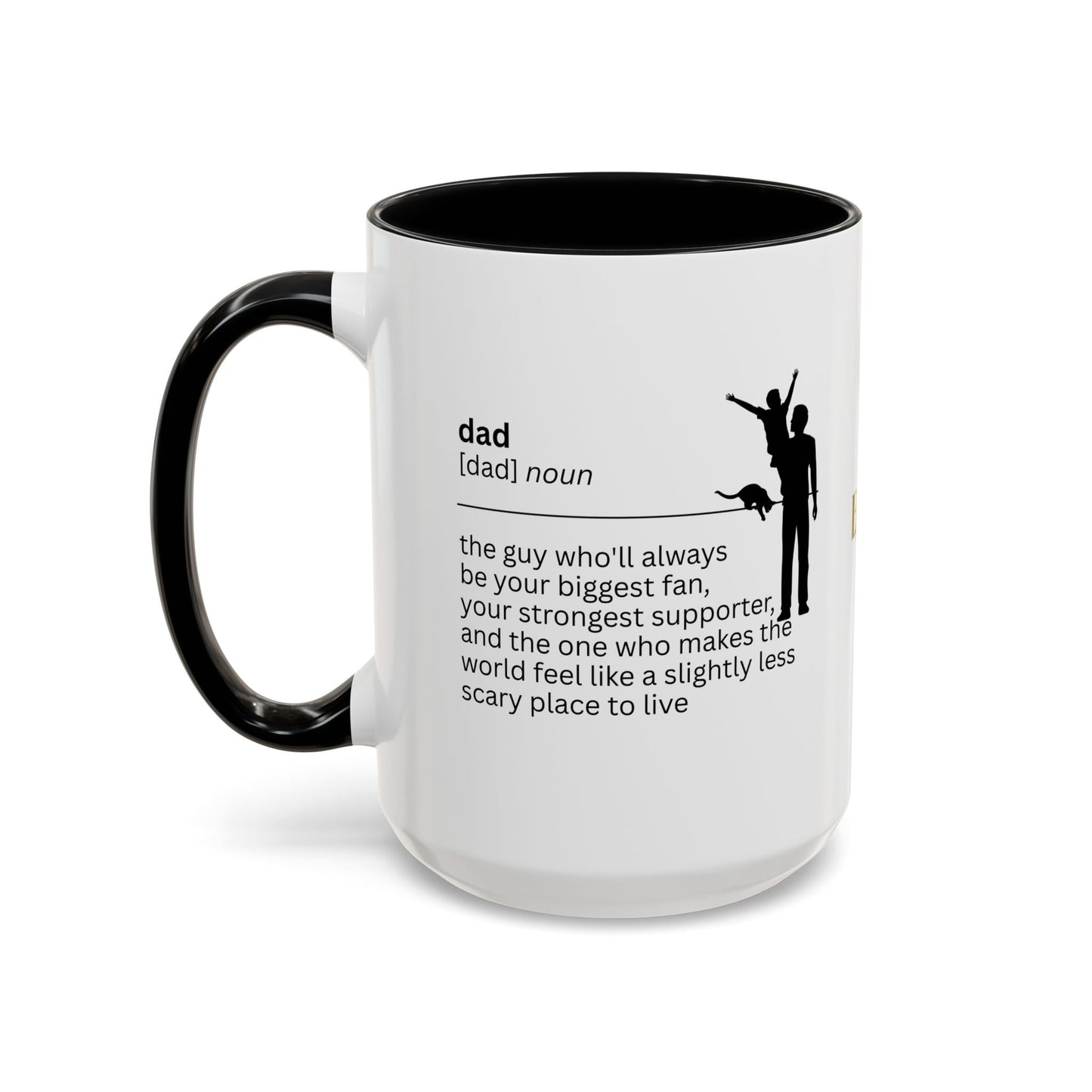 Dad Biggest Fan Accent Coffee Mug - Perfect Gift for Dads