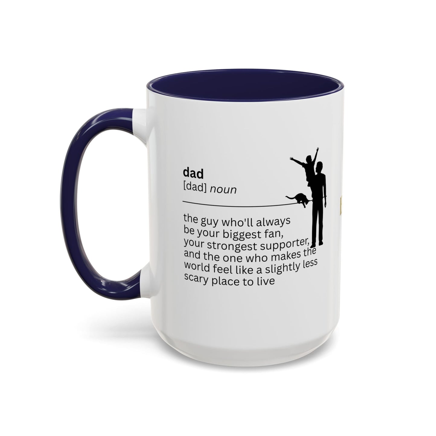 Dad Biggest Fan Accent Coffee Mug - Perfect Gift for Dads