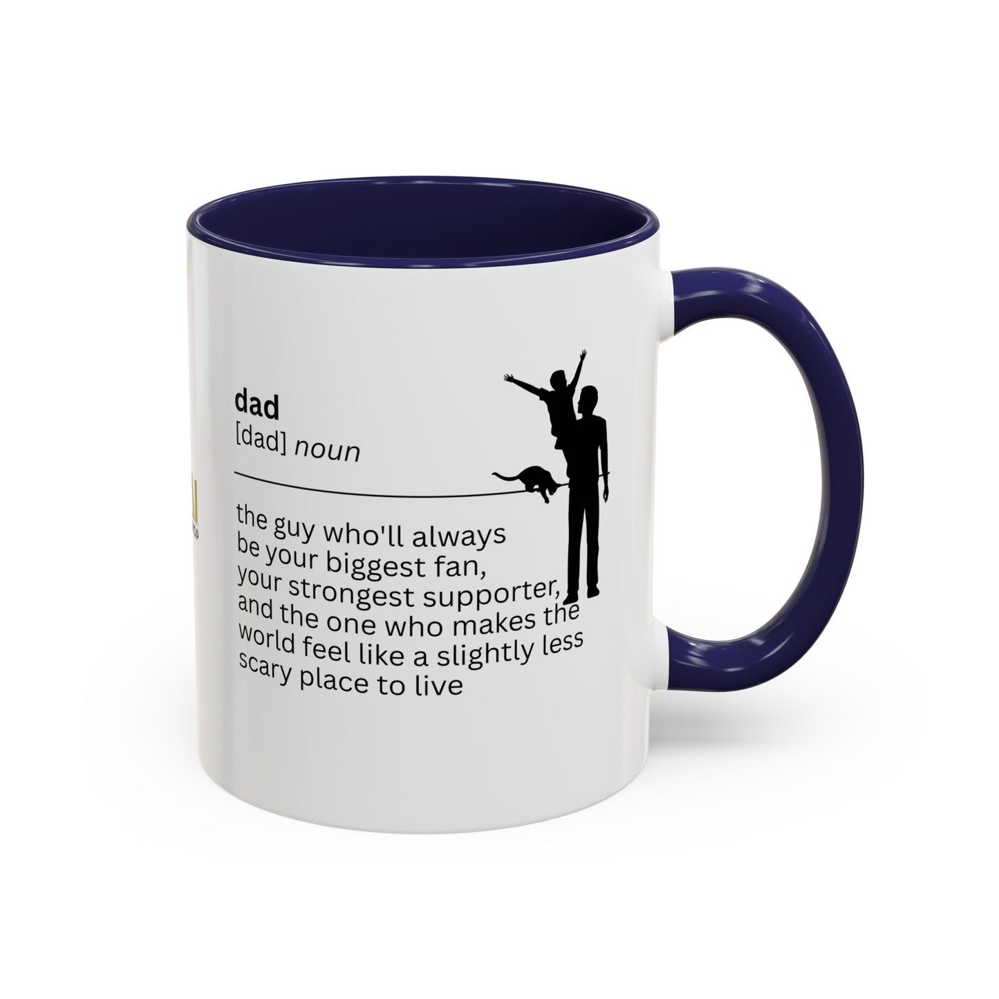 Dad Biggest Fan Accent Coffee Mug - Perfect Gift for Dads