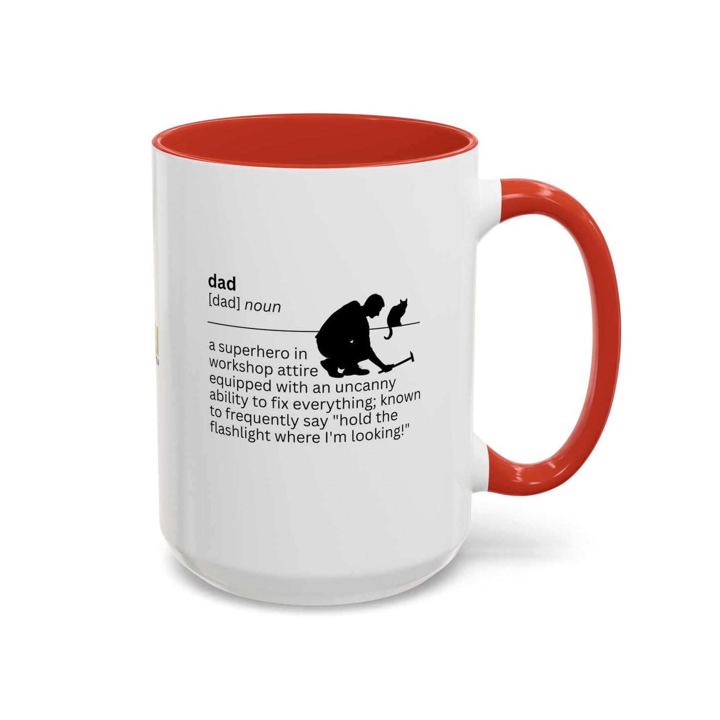 Dad Flashlight Accent Coffee Mug - Perfect Gift for Dads
