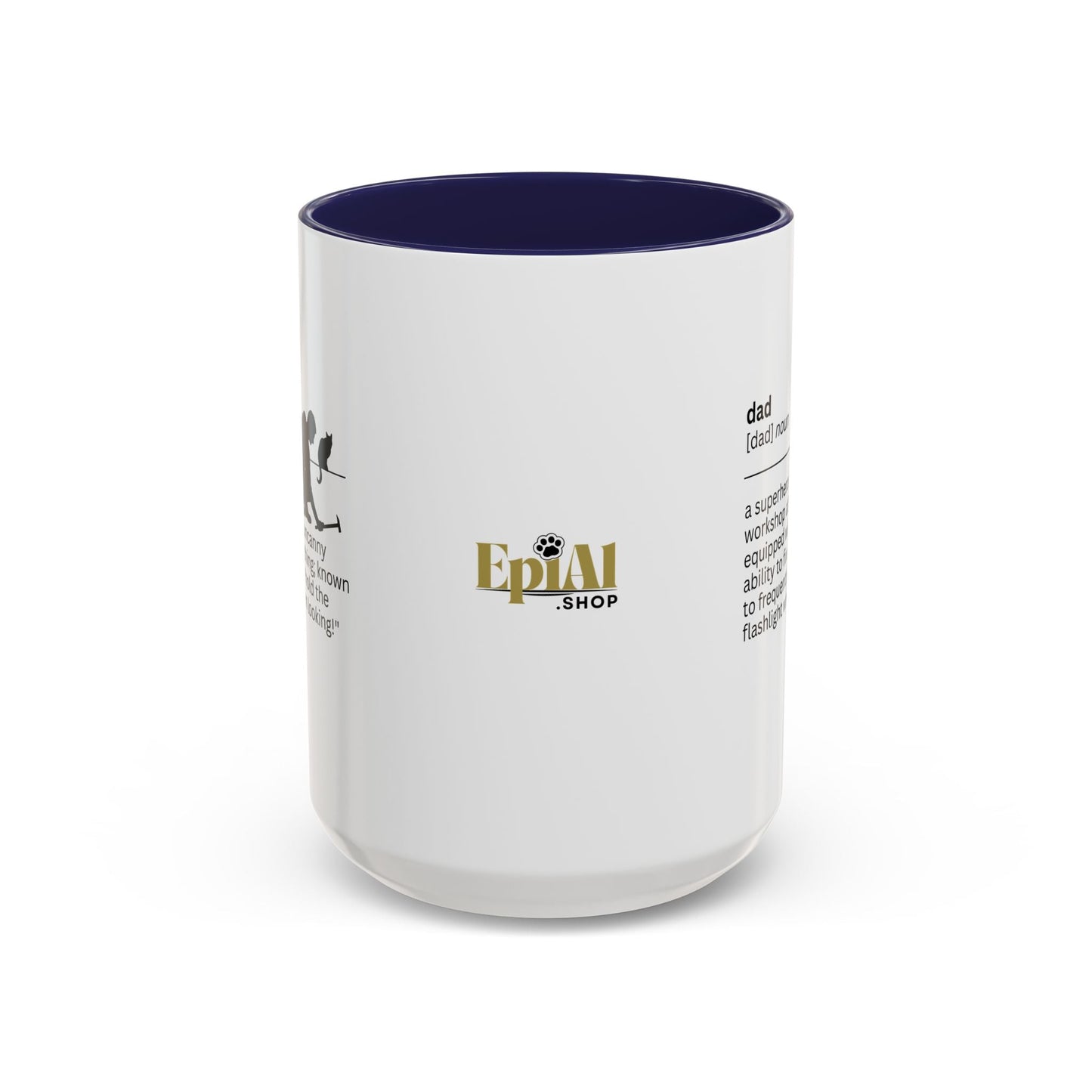 Dad Flashlight Accent Coffee Mug - Perfect Gift for Dads
