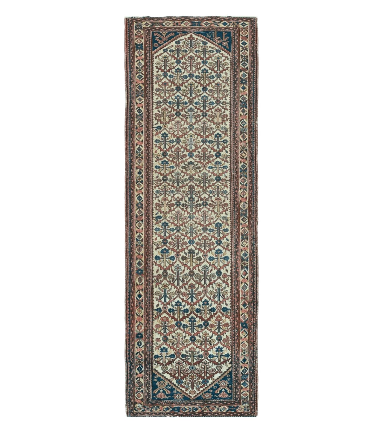 3' 3"X 10' Antique Handmade Caucasian Shirvan Wool Runner Rug Nice