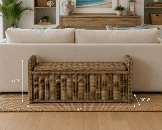 Key Largo Rattan Storage Bench