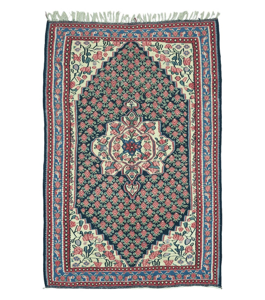 4' X 6' Vintage Handmade Turkish Flat weave Rug Tribal