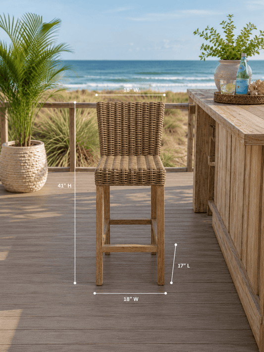 Key Largo Rattan Bar Stool