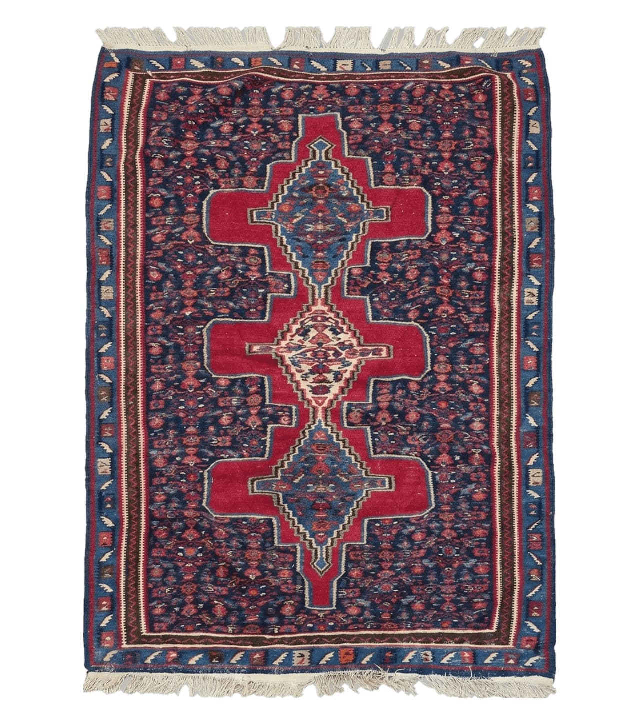 4' X 5' Antique Handmade Turkish Wool Kilim Flat weave Rug Blanket Tribal