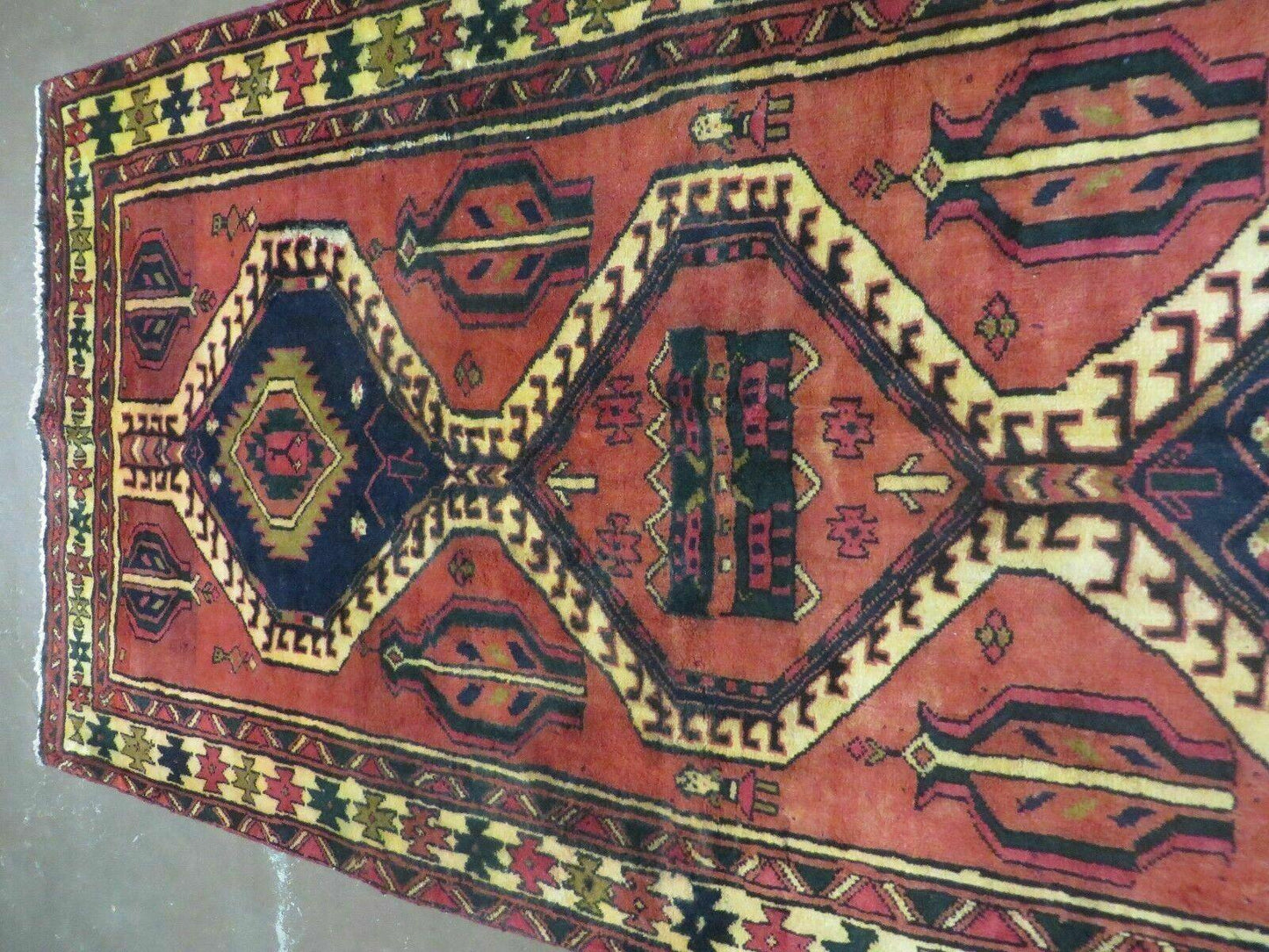 3' 4"X 7' Antique Handmade Turkish Wool Rug Organic #101