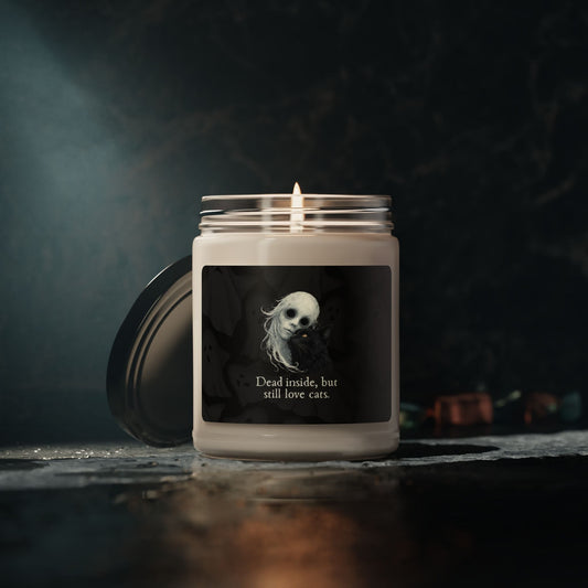Dead Inside Scented Soy Candle for Halloween Decor