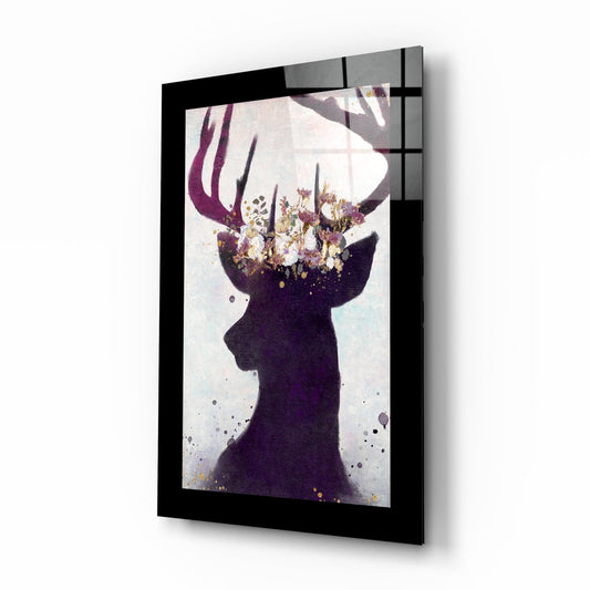 Deer Glass Wall Art