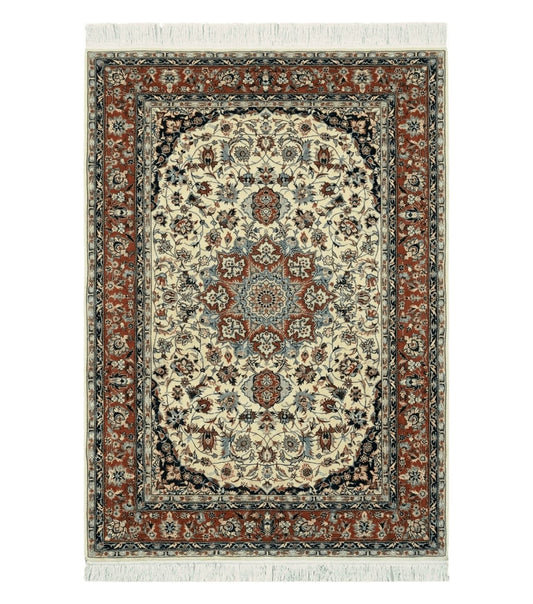 4' X 6' Handmade Ultra Fine Chinese Floral Oriental Wool Rug Hand Knotted Beige