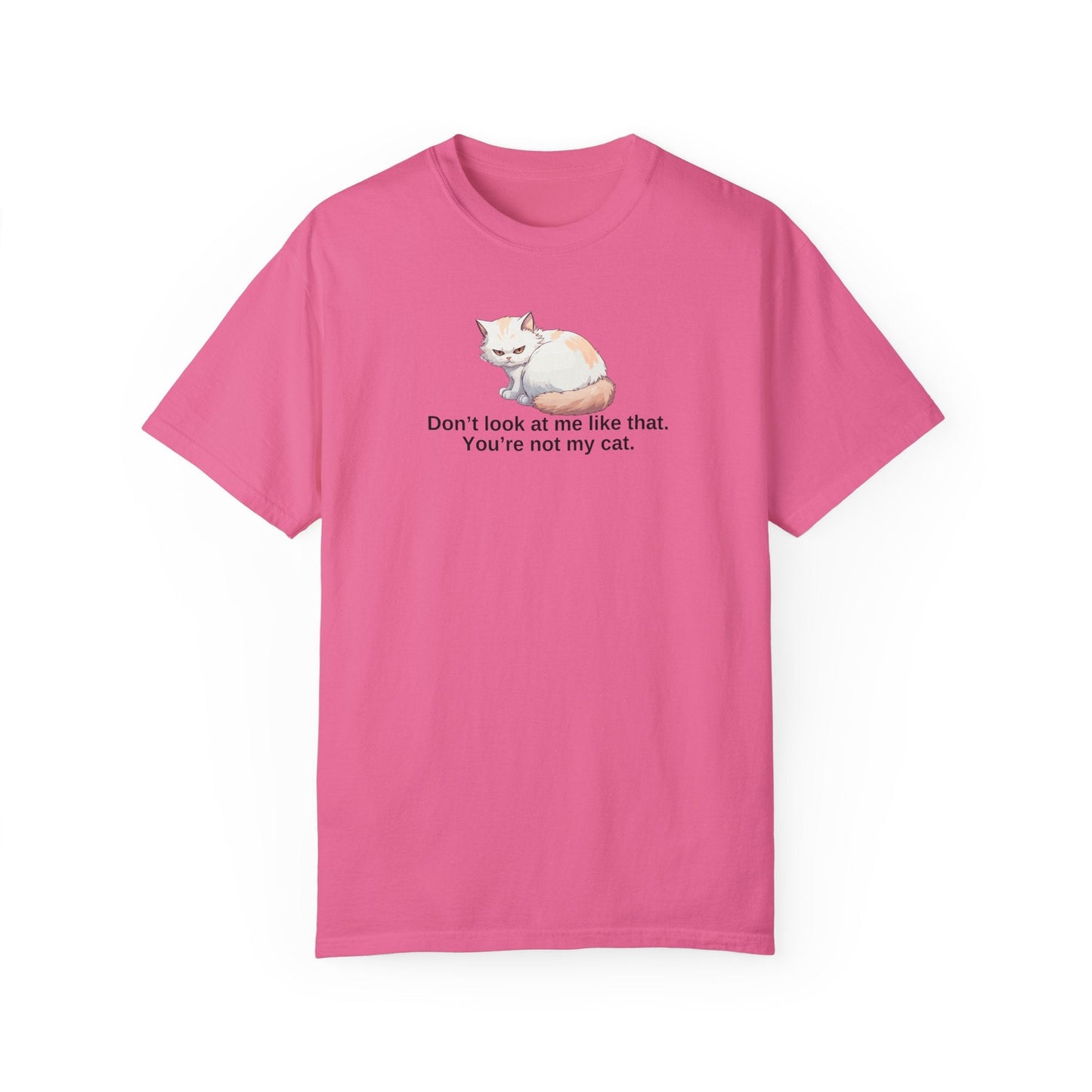 Don’t Look at Me Like That, You’re Not My Cat Unisex Garment-Dyed T-Shirt