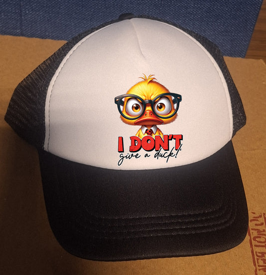 Adjustable Trucker Baseball Hat Cap I Dont Give a Duck
