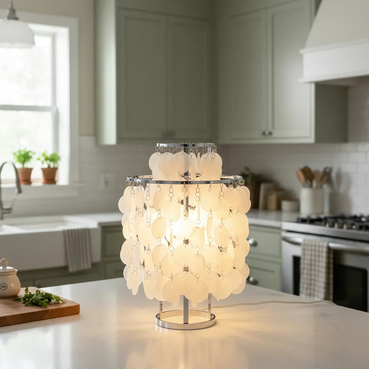 Double Layer Shell Table Lamp