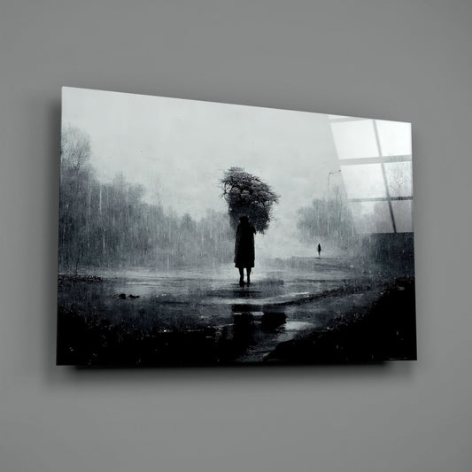 Loneliness Glass Art  || Designer Collection
