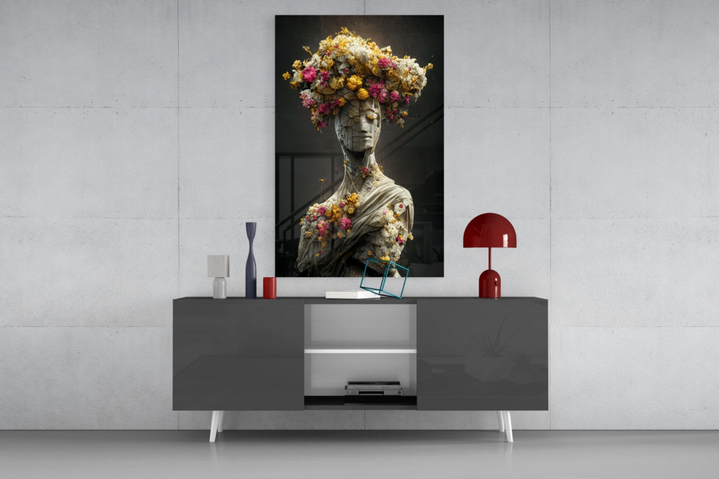 Abandoned Statue Glass Art  || Designer Collection