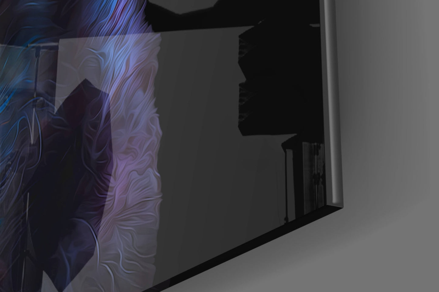 Space Dog Glass Wall Art  || Designer Collection