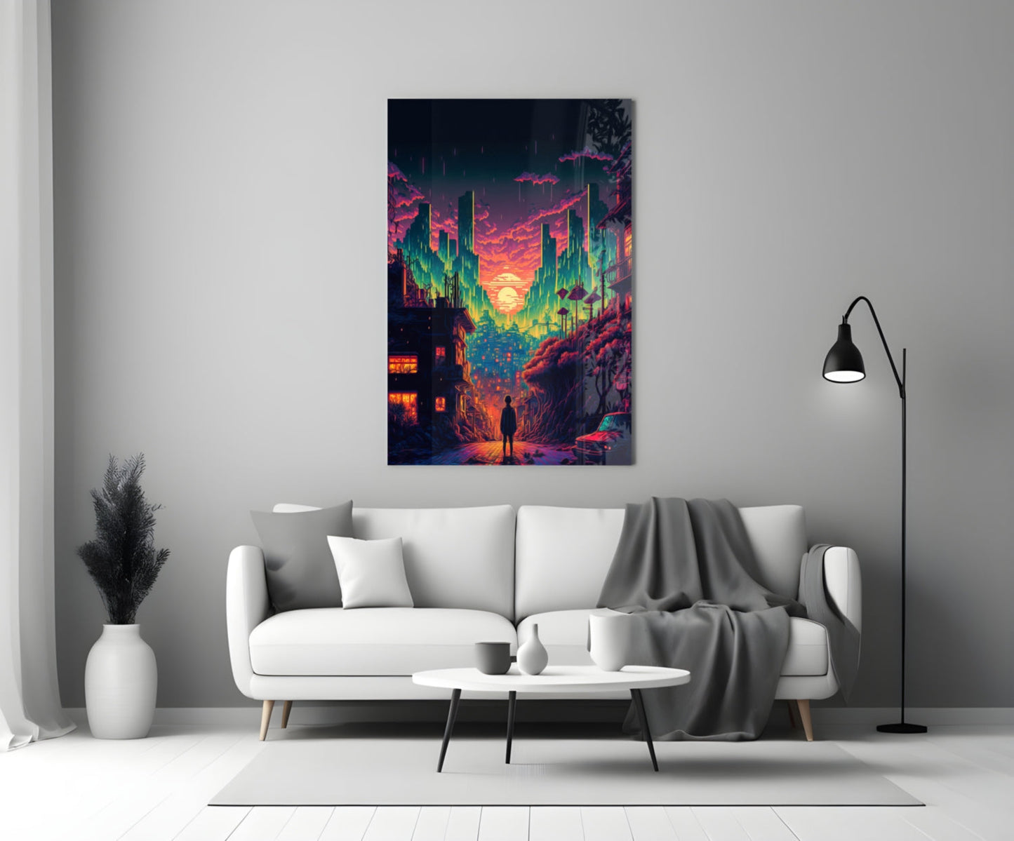 Walk to the New Life Glass Wall Art  || Designers Collection