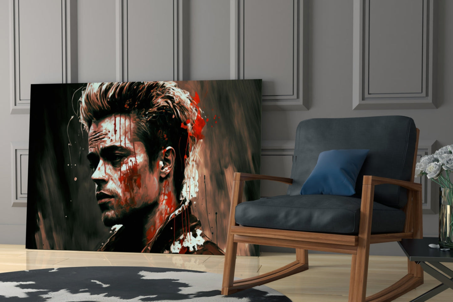 Fight Club - Tyler Durden Glass Wall Art  || Designer Collection