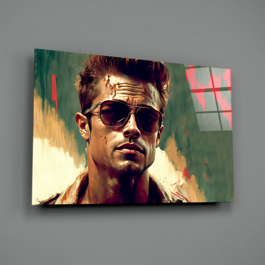 Fight Club - Tyler Durden Glass Wall Art  || Designer Collection