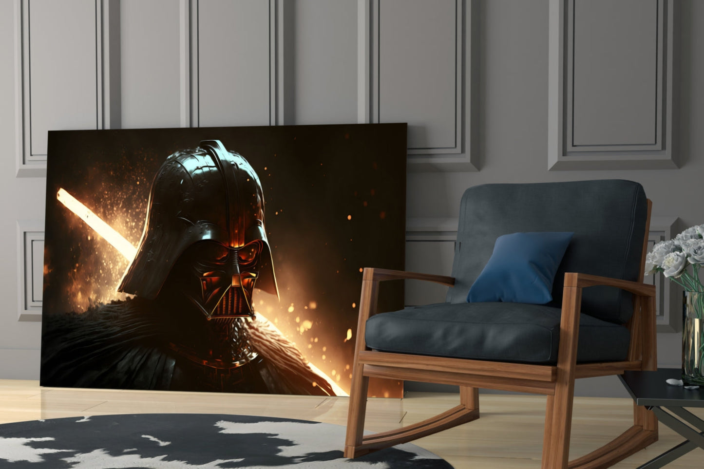 Darth Vader Glass Wall Art  || Designers Collection