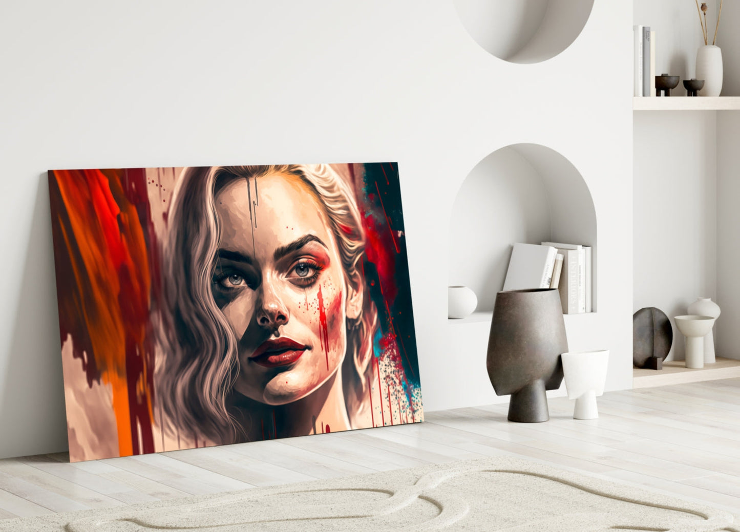 Harley Quinn Glass Wall Art  || Designer Collection