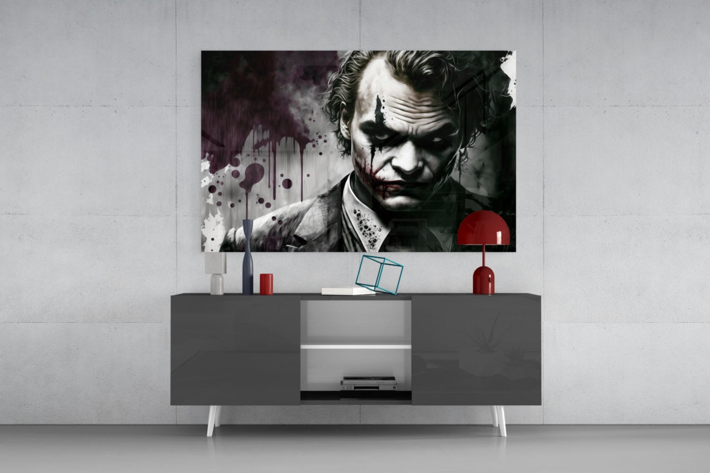 Joker Glass Wall Art  || Designer Collection