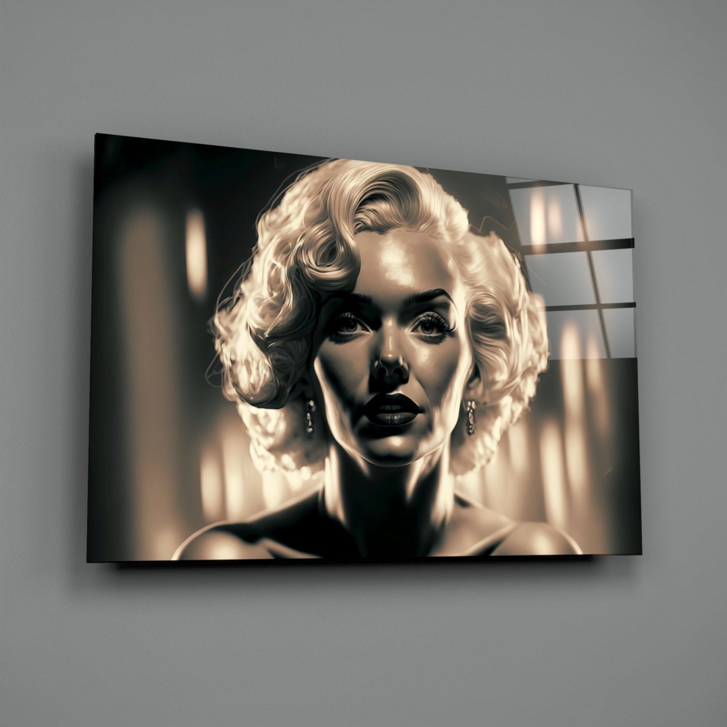 Marilyn Monroe Glass Wall Art  || Designer Collection