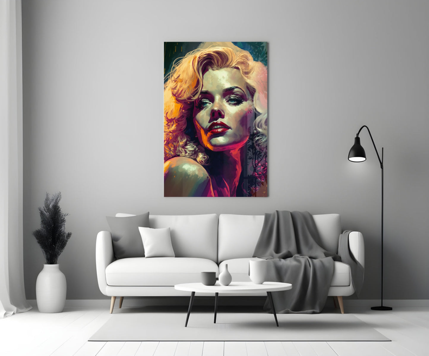 Marilyn Monroe Glass Wall Art  || Designer Collection