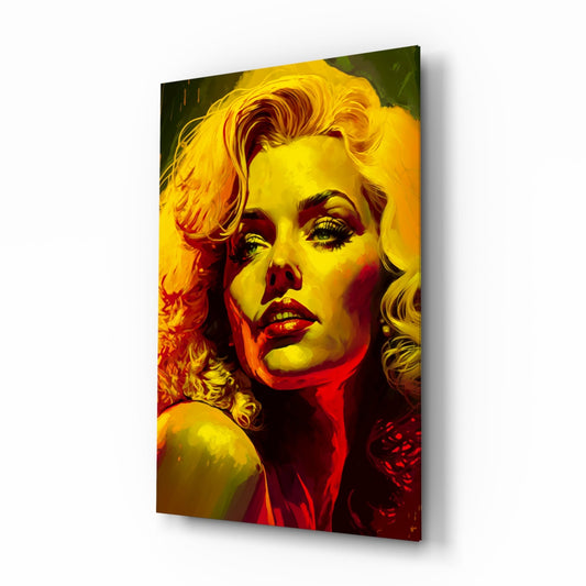 Marilyn Monroe Glass Wall Art  || Designer Collection