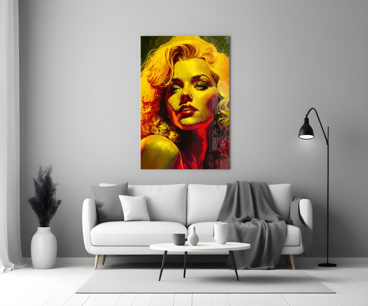 Marilyn Monroe Glass Wall Art  || Designer Collection