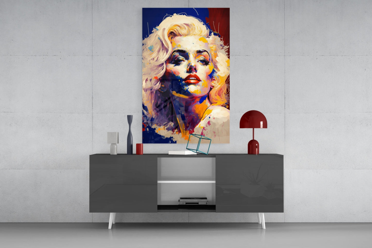 Marilyn Monroe Glass Wall Art  || Designer Collection