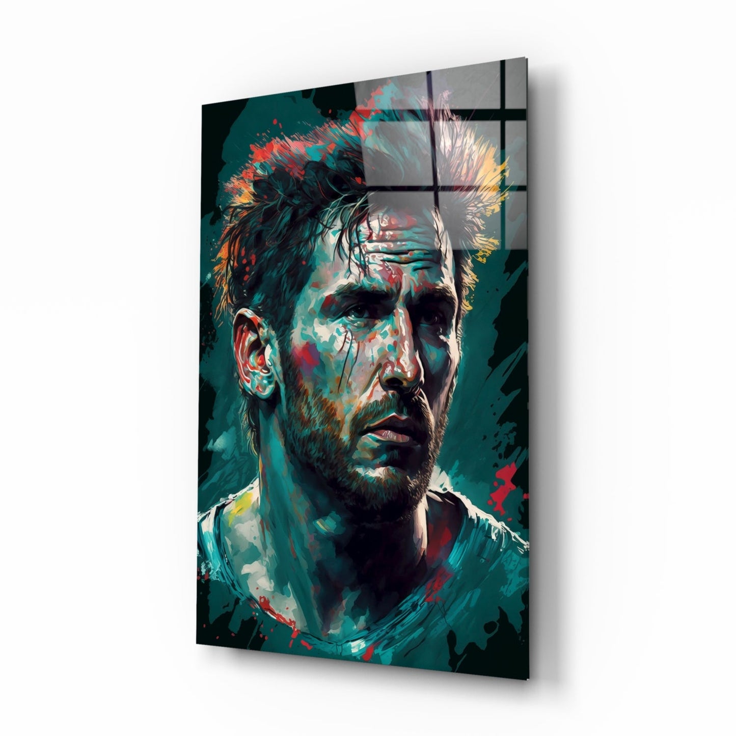 Messi Glass Wall Art  || Designer Collection