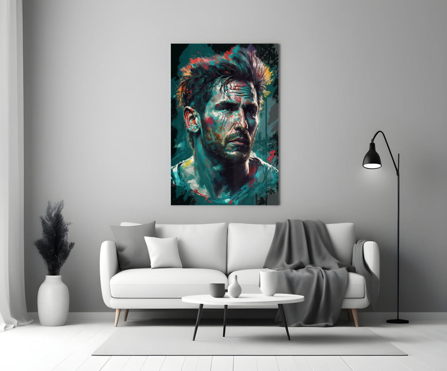 Messi Glass Wall Art  || Designer Collection