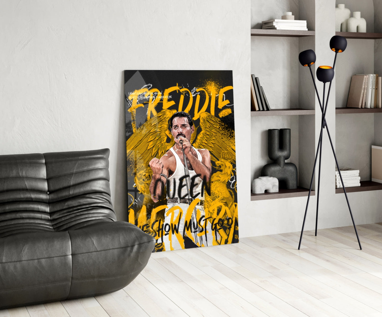 Freddie Mercury, The Queen Glass Wall Art || Designer Collection