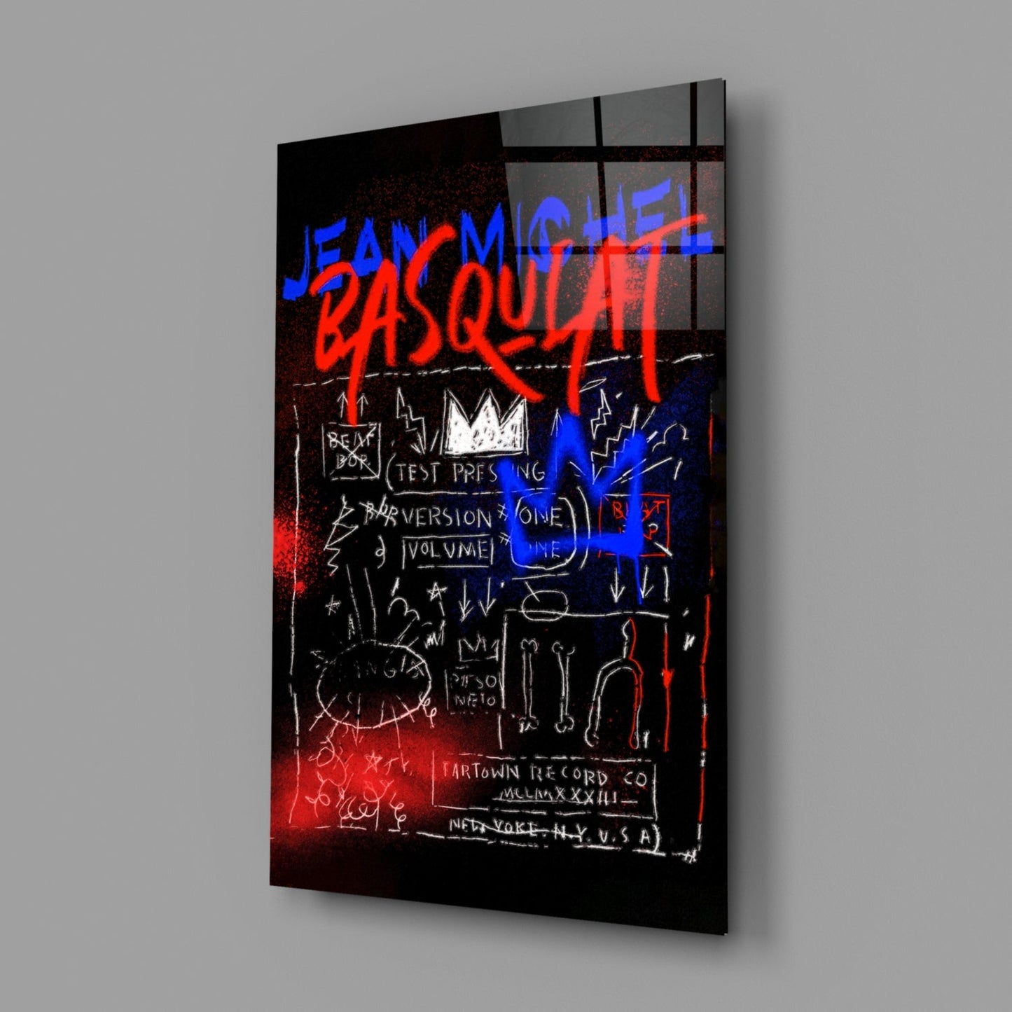 Style of Jean-Michel Basquiat Glass Wall Art || Designer Collection
