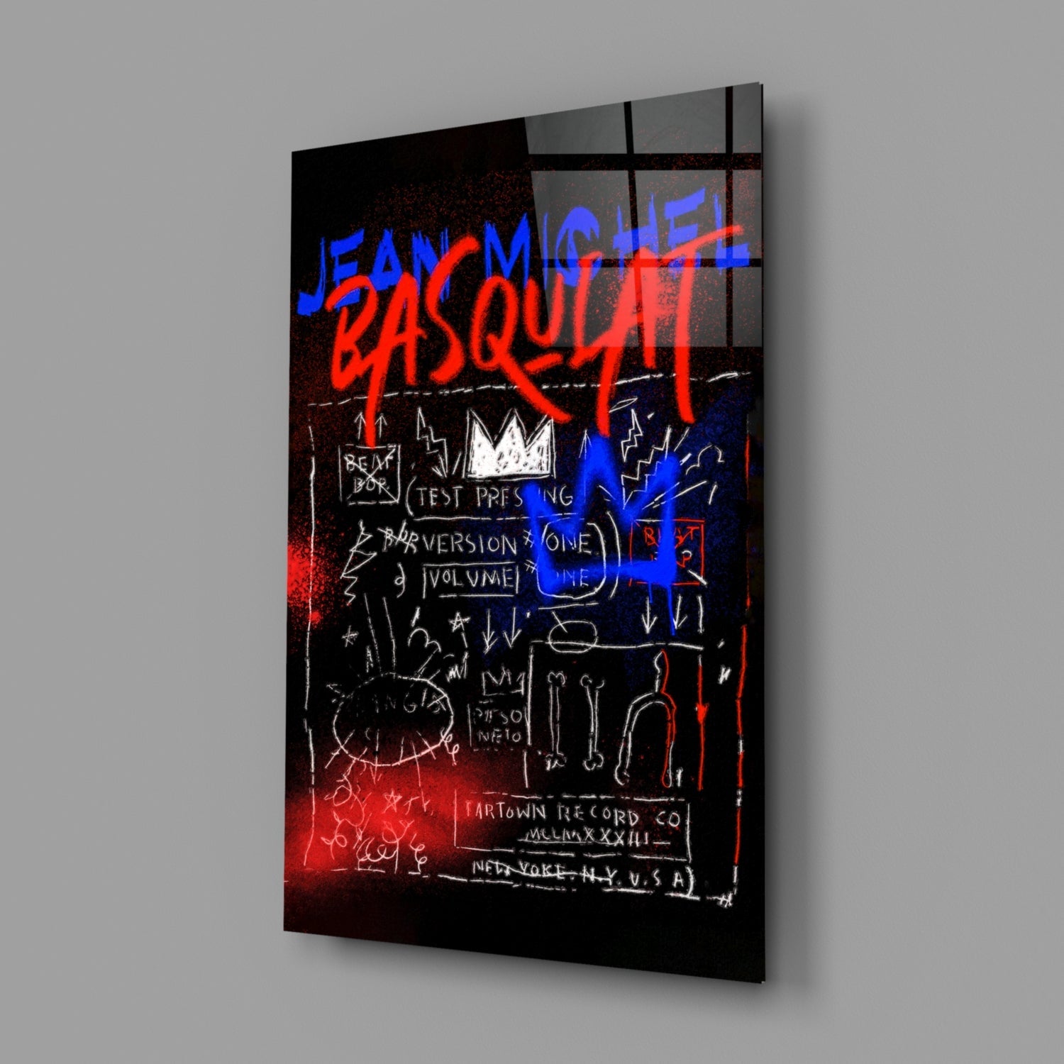 Style of Jean-Michel Basquiat Glass Wall Art || Designer Collection
