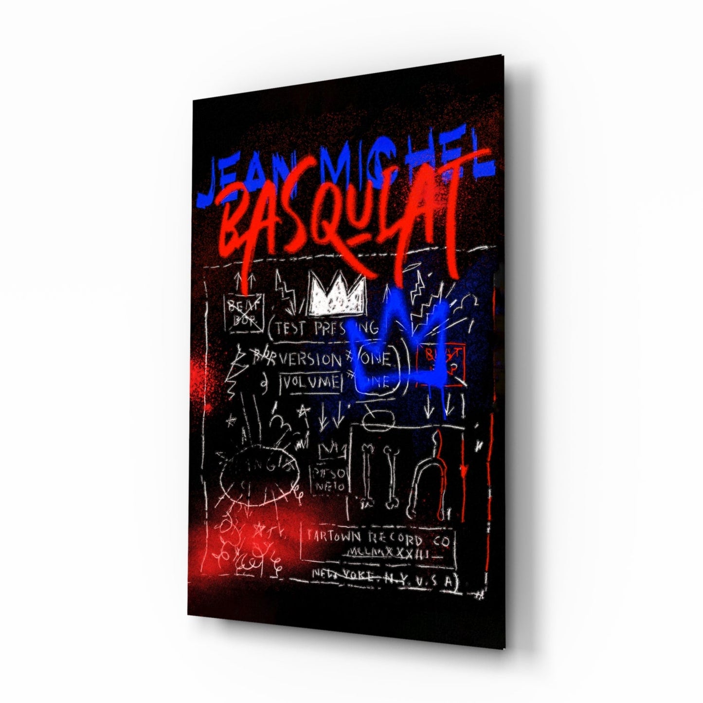 Style of Jean-Michel Basquiat Glass Wall Art || Designer Collection
