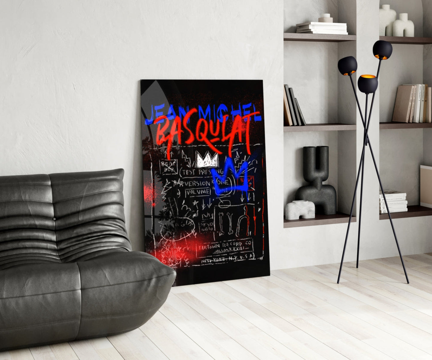 Style of Jean-Michel Basquiat Glass Wall Art || Designer Collection