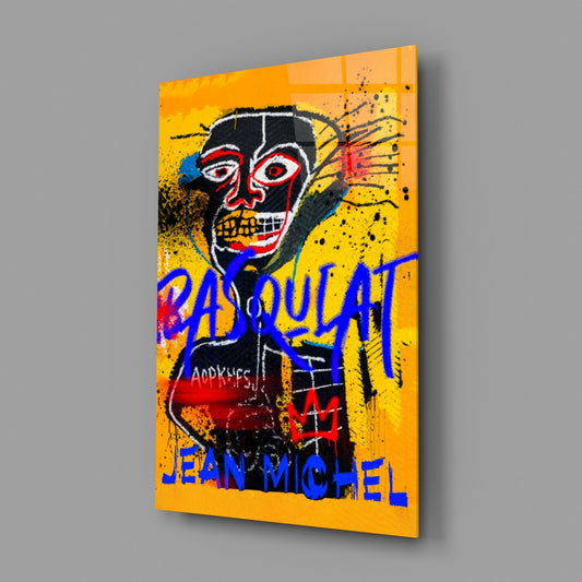 Style of Jean-Michel Basquiat Glass Wall Art || Designer Collection