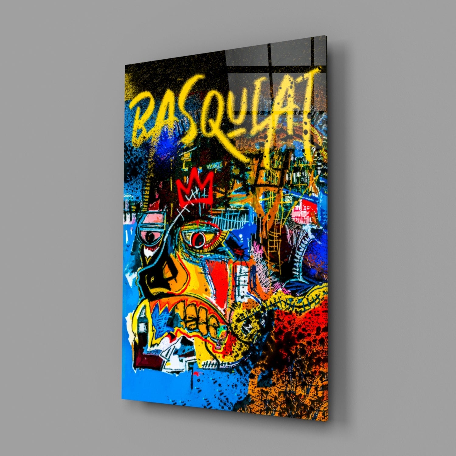 Style of Jean-Michel Basquiat Glass Wall Art || Designer Collection