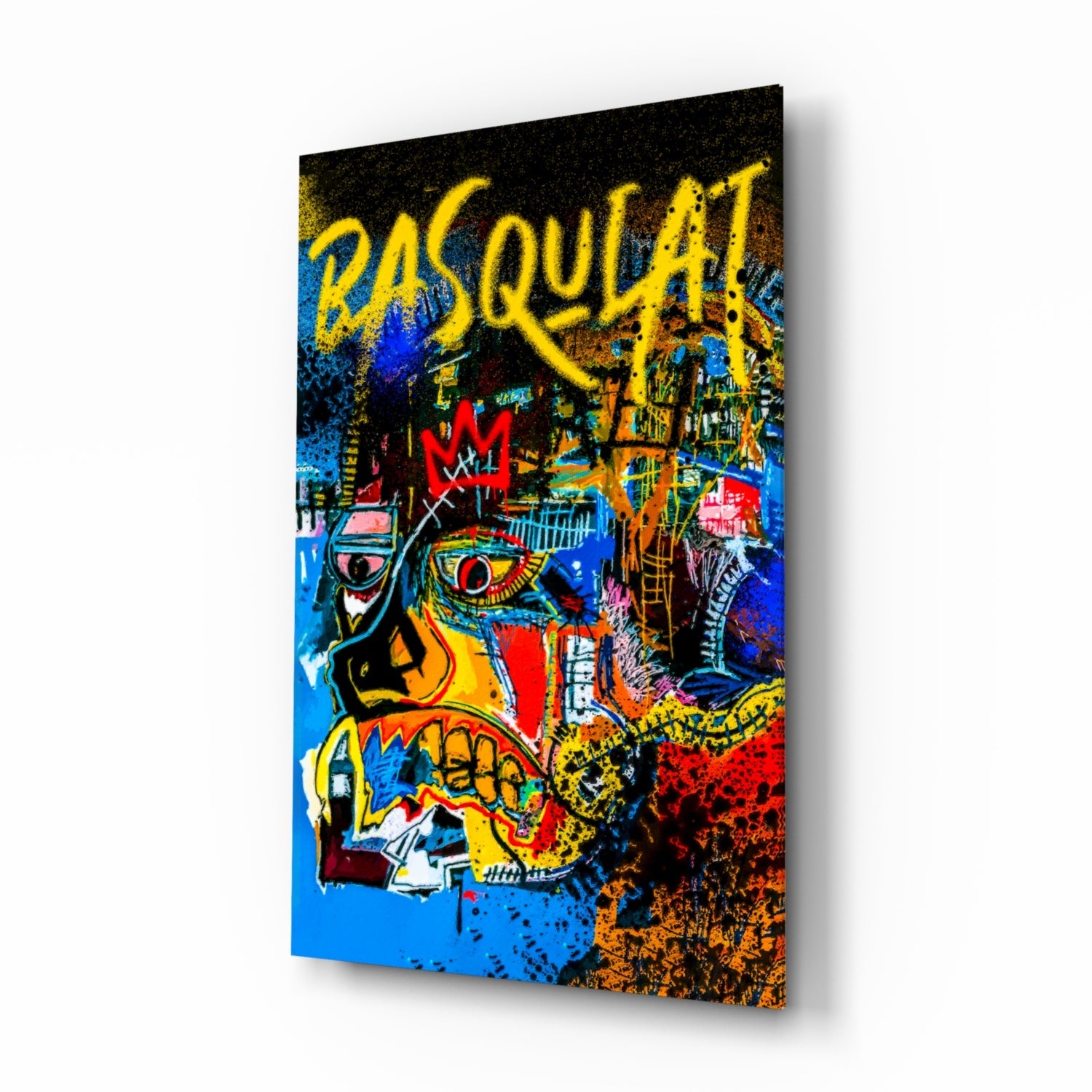 Style of Jean-Michel Basquiat Glass Wall Art || Designer Collection