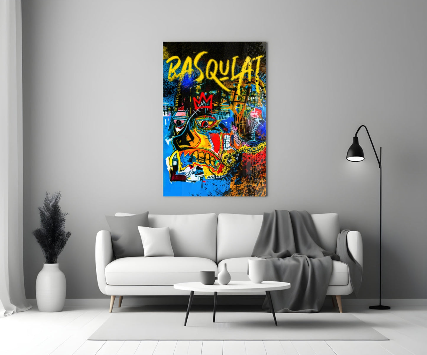 Style of Jean-Michel Basquiat Glass Wall Art || Designer Collection