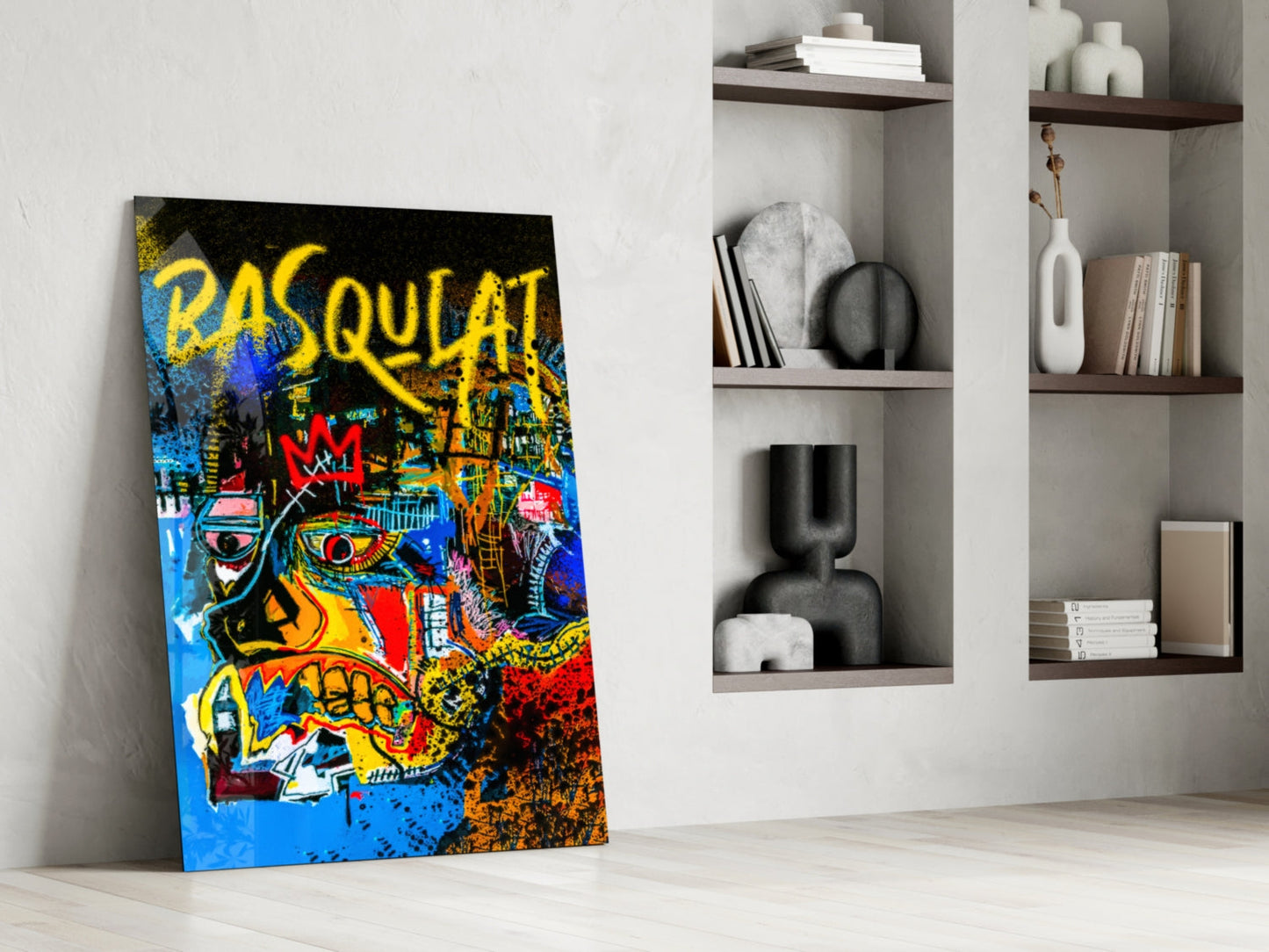 Style of Jean-Michel Basquiat Glass Wall Art || Designer Collection