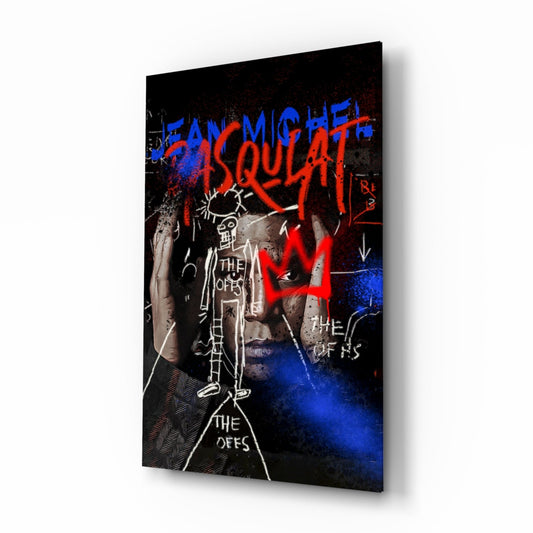 Style of Jean-Michel Basquiat Glass Wall Art || Designer Collection