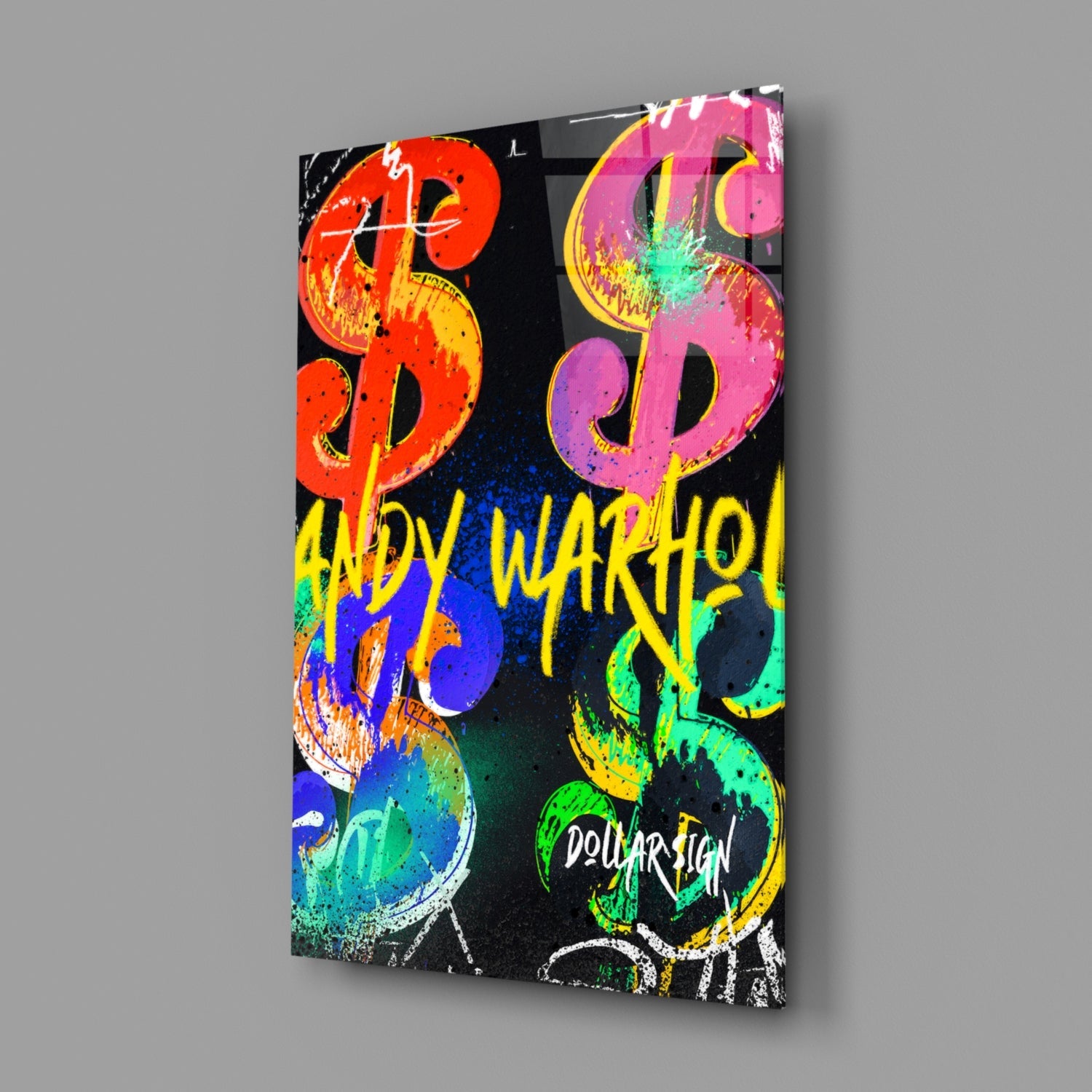 Andy Warhol and Dollar Glass Wall Art || Designer Collection