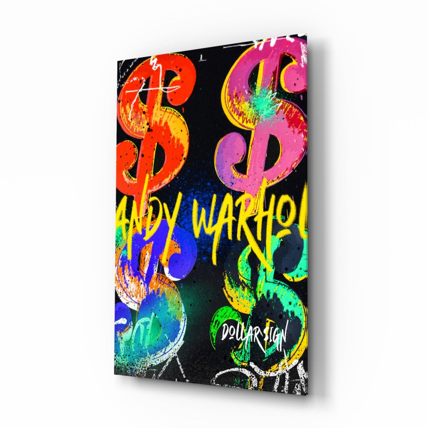 Andy Warhol and Dollar Glass Wall Art || Designer Collection