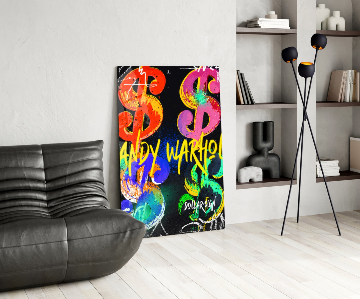 Andy Warhol and Dollar Glass Wall Art || Designer Collection