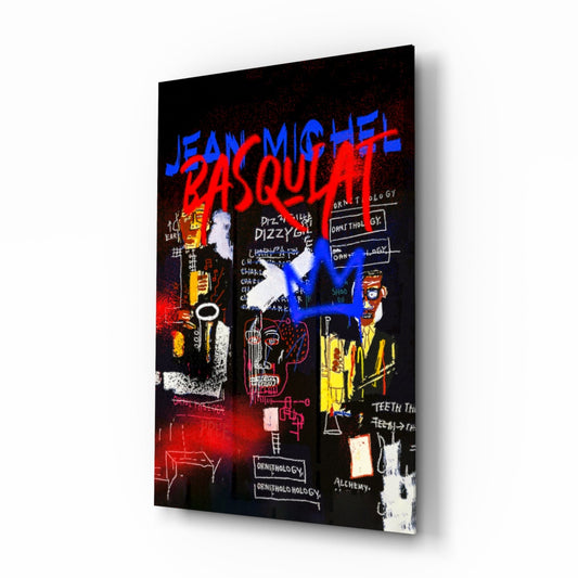 Style of Jean-Michel Basquiat Glass Wall Art || Designer Collection