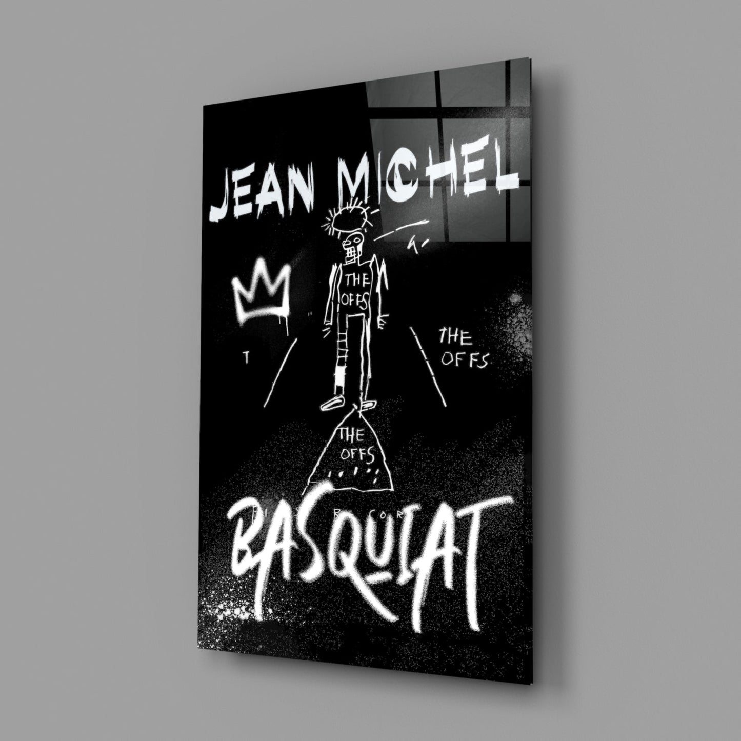 Style of Jean-Michel Basquiat Glass Wall Art || Designer Collection