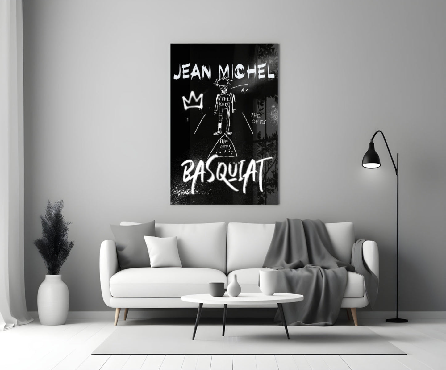 Style of Jean-Michel Basquiat Glass Wall Art || Designer Collection
